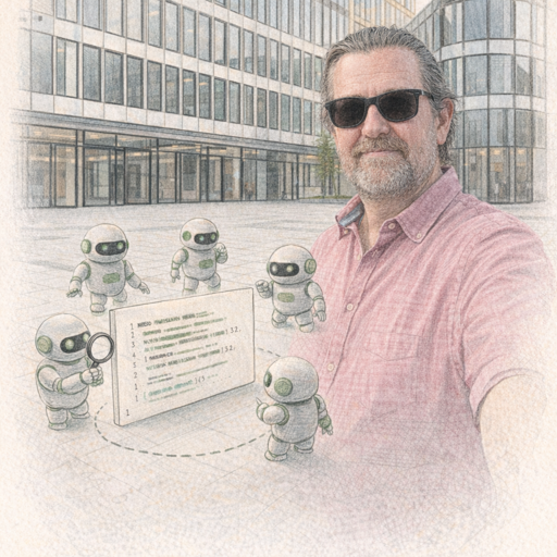 René bei Sthree. Mit KI modifiziertes Bild.